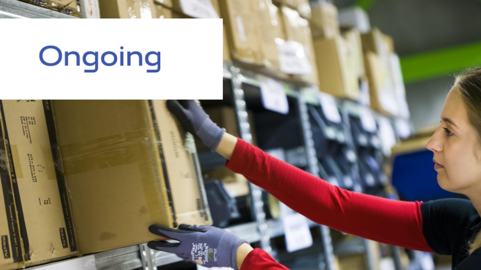 Ongoing logo med logistikk ansatt